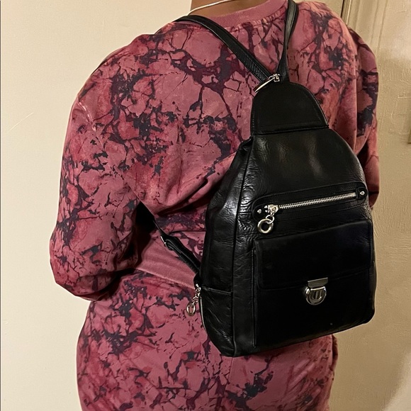 poshmark leather backpack